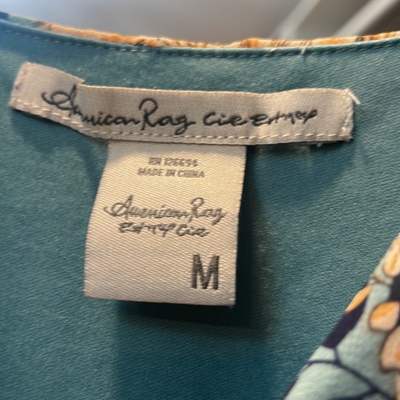 American Rag Flowery Turquoise long and short sleeve Romper - Picture 3 of 7